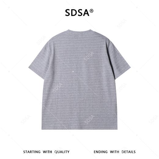 SDSA男装2026新款高贵轻奢极简风纯色提花圆领短袖T恤百搭休闲潮 商品图4