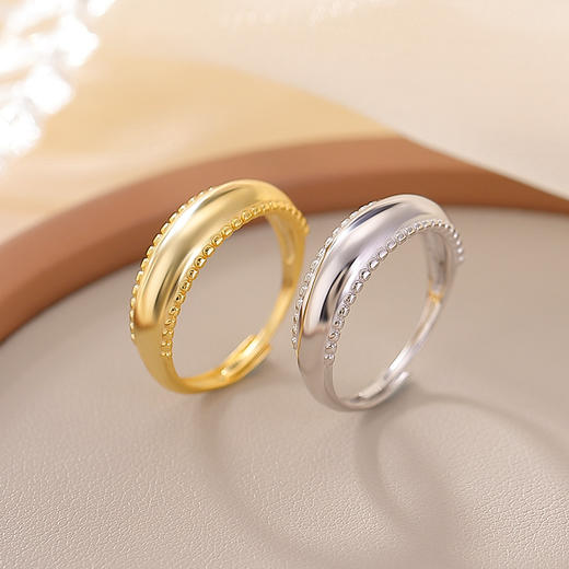 【安和】S925纯银光面素圈开口戒指【CW-SJZ0012】 商品图1