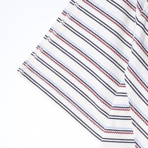 26T160SDSA男装2026新款高贵轻奢时尚撞色斜纹短袖T恤百搭领口拼接宽松 商品图3