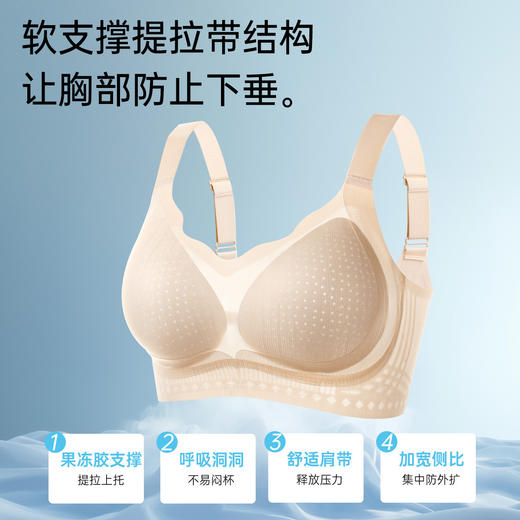 A1-【B-D杯】【提拉聚拢】薄款舒适洞洞杯上托无痕粉底液内衣防垂收副乳文胸女 提拉凉夏【3.24公众号】 商品图4