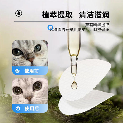 KOJIMA宠物清洁泪痕湿巾180片无纺布材质眼部湿巾清洁眼垢犬猫通 商品图2