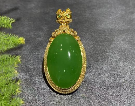 【御珠宫坊·传藏系列】金镶碧玉吊坠 商品图3