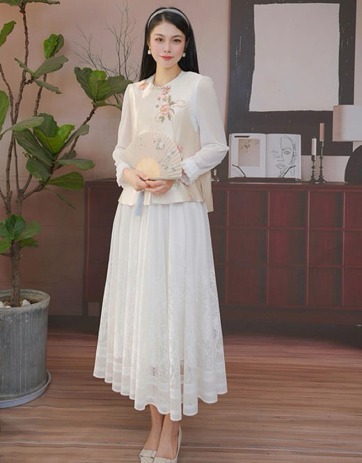 司歌重磅刺绣盯珠马甲气质优雅外套女春夏B93G5377 商品图2