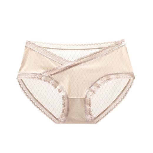 【孕期❗️不勒肚🔥纯棉裆孕妇内裤】专为孕妈定制，V形托腹“不勒宝宝”舒适高腰零東缚感！触感丝滑冰凉，夏季穿着不闷热黏腻，柔软高腰女冰丝三角裤速干L 商品图5