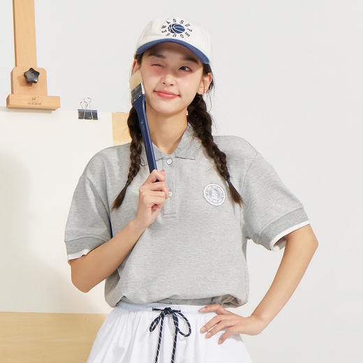 笛莎Deesha 2026年夏季新款青少年学院风运动POLOT恤 商品图3
