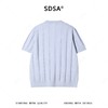 99012SDSA男装2026新款高贵轻奢韩系竖条纹亨利领针织短袖T恤百搭透气 商品缩略图4