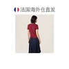 宫廷复古红tee，胸口小标刺绣。显白亲肤棉圆领撞色t恤女E031758 商品缩略图8