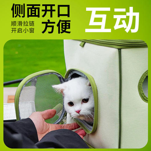 乐优派宠物拉杆箱猫包大容量帆布折叠猫咪小型犬便携拉杆宠物包 商品图2