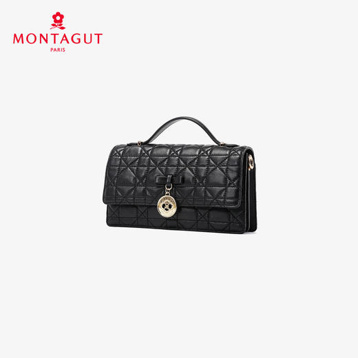 梦特娇女士时尚休闲菱格包真皮斜挎包矜贵羊皮手提包可爱风单肩包 商品图1