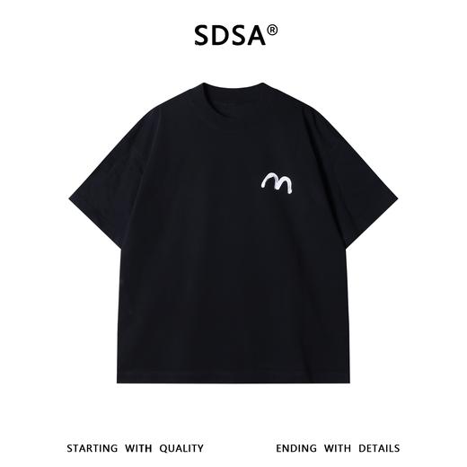 SDSA男装2026新款高贵轻奢美式翅膀字母印花圆领短袖T恤百搭高街 商品图0