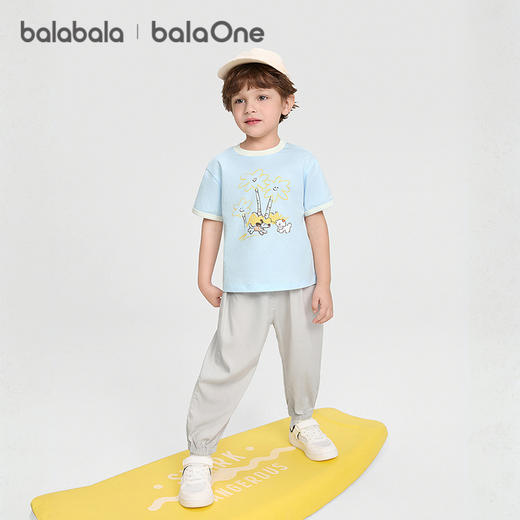 【balaOne】巴拉巴拉儿童短袖套装女童男童宝宝两件套2026新款夏 商品图2