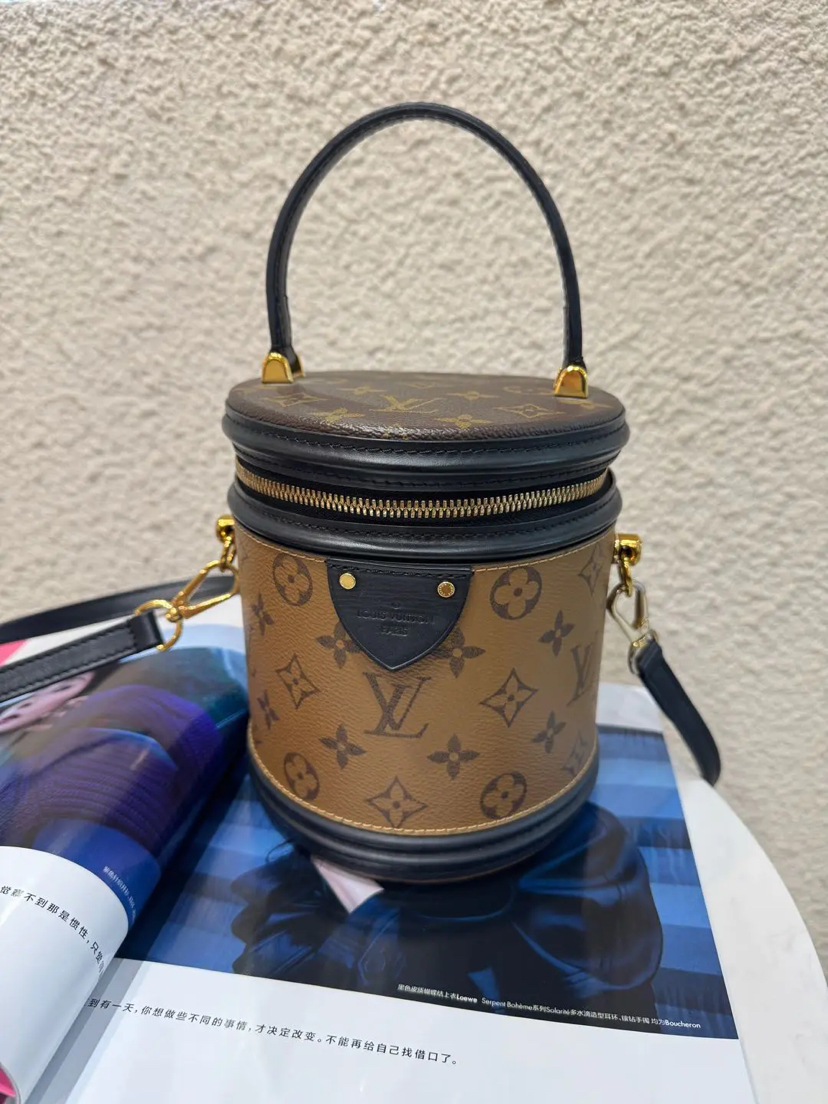 LV Cannes 拼色 老花 小号 发财桶