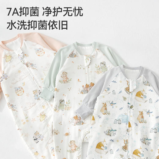 【云优选】BUBBLETREE泡泡树分腿睡袋婴幼儿童睡衣四季恒温春夏秋薄款纱布小月龄宝宝 商品图4