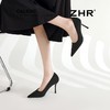 ZHR则则羊京绒高跟鞋细跟气质黑色工作鞋女2025新款单鞋超软女鞋 商品缩略图6