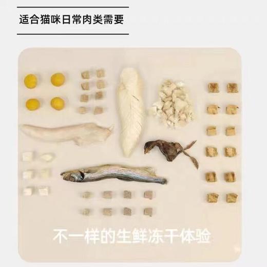 猫宅一生冻干鹌鹑蛋黄金枪鱼猫咪肉干条三文鱼鳕鱼鸭鸡胸肉汤恩贝 商品图3