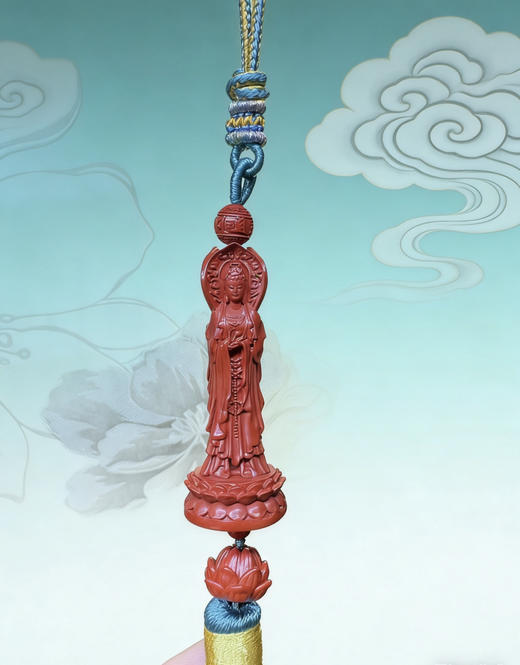朱砂三面观音吉祥挂件 商品图1