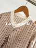 专柜实拍【莱赛尔！高品质】拉夏贝尔/La Chapelle法式撞色领气质慵懒感百搭衬衫极简通勤风上衣女 商品缩略图9