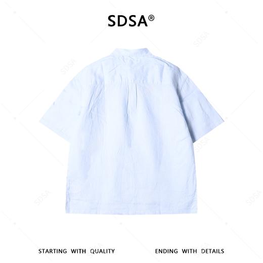 SDSA男装2026新款高贵轻奢老钱风纯色短袖衬衫百搭时尚套头上衣 商品图4