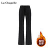 天猫同步【奢级双面定制~内外兼修】拉夏贝尔/La Chapelle松紧抽绳休闲裤女秋冬气质通勤显瘦加绒微喇裤 商品缩略图4