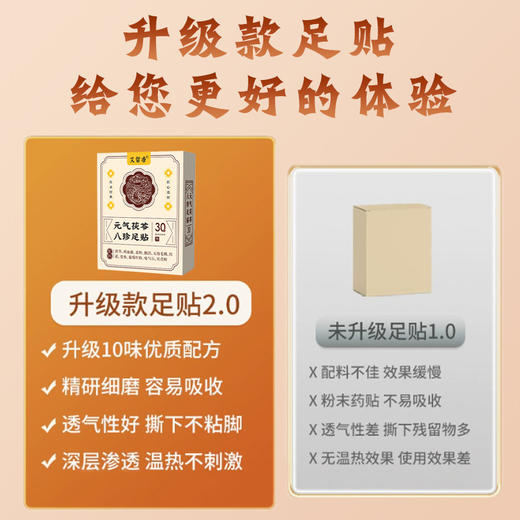 【买2送1❗️元气茯苓八珍足贴】全新升级，甄选多种草本配料，每天一贴！睡眠贴艾灸贴脚底贴温灸贴老北京草本足底贴三伏天 商品图2