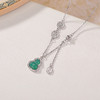 【招财葫芦】S925纯银镀金绿玉髓葫芦招财福字套链【CW-XL00533】 商品缩略图2