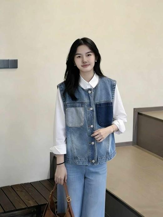 复古水洗牛仔马甲｜解锁早春叠穿的松弛高级感 商品图1