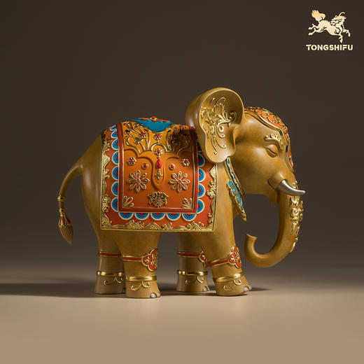 铜师傅《行稳致远》大象铜摆件 客厅家居装饰品乔迁新居礼物 商品图3