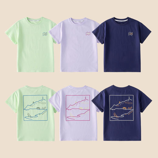 【10A抗菌】棉花堂夏款山系多点童趣印花丝滑冰瓷棉童装T恤 --FD61125 商品图5