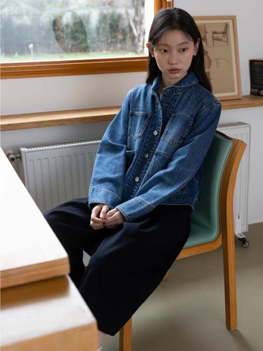 步履不停/6A20027C/水洗牛仔翻领外套 商品图4