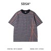 SDSA男装2026新款高贵轻奢潮牌十字条纹圆领短袖T恤明线设计百搭 商品缩略图0