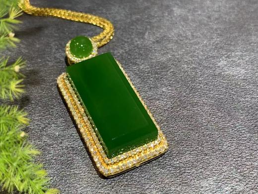 【御珠宫坊·传承系列】金镶碧玉吊坠 商品图2