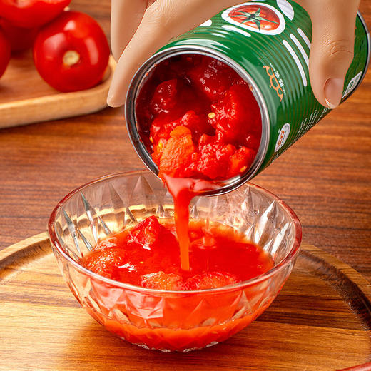 【新疆】25年新产季冠农有机番茄丁罐头 新鲜西红柿块番茄块果蔬罐头方便食品400g/罐 商品图4