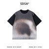 9026SDSA男装2026新款高贵轻奢渐变晕染撞色短袖T恤抽象印花高街上衣 商品缩略图5