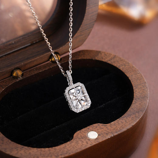 子佩集【甜蜜方糖】S925银套链【YL-7454101】方块锆石星芒项链2509 商品图1