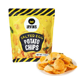 Irvins新加坡进口咸蛋黄薯片210g 山姆会员店商品非商品原因不支持退款