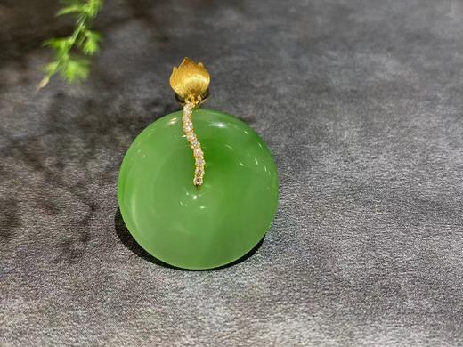 【御珠宫坊】金镶碧玉平安扣 商品图1