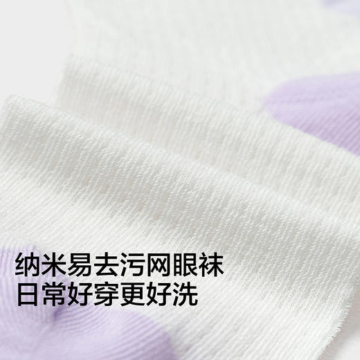 【商场同款】巴拉巴拉儿童袜子夏网眼袜透气薄女童短袜甜美三双装 商品图3