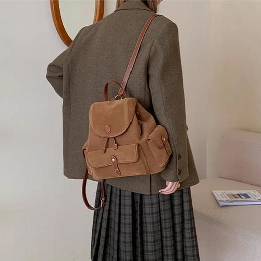 裁缝学苑AH132复古双肩包纸样女装大容量通勤背包斜挎包样板图纸 商品图5