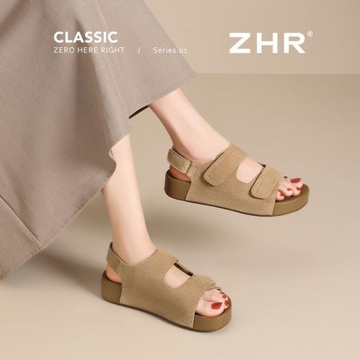 ZHR则则反绒牛皮勃肯凉鞋女厚底舒适凉鞋女夏季时装凉鞋女外穿 商品图2