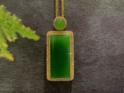 【御珠宫坊·传承系列】金镶碧玉吊坠 商品图1