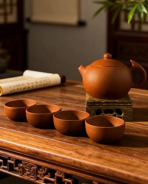 肖氏双璧宜兴紫砂壶 | 喝茶老饕都不会错过的紫砂壶，紫砂清水泥，泡茶一绝，紫砂壶礼盒（一壶四杯） 商品图3