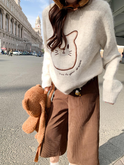 <曾小咸推荐>3.19现货秒杀 ！微信超特价！韩系刺绣毛衣 日常189.99 立减100 秒杀89.99！！复古七分休闲裤 秒杀79.99！！ 商品图5