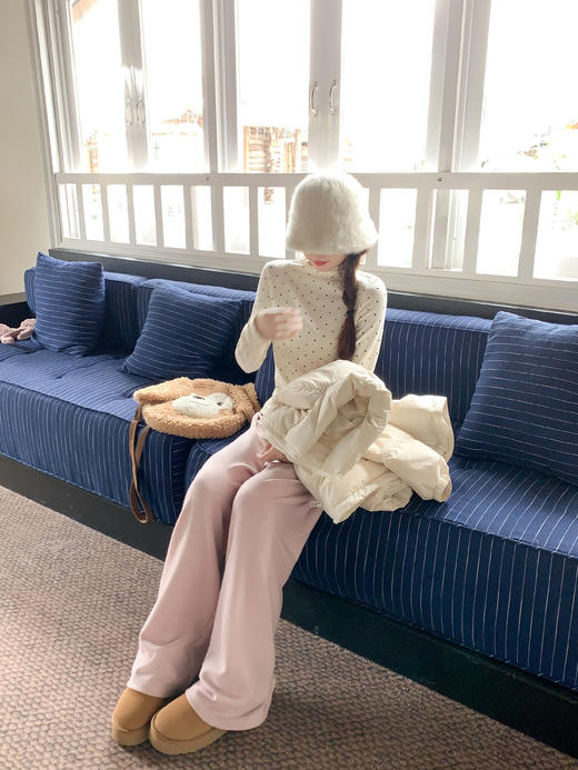 <曾小咸推荐>3.19现货秒杀 ！微信超特价！波点半高领打底衫T恤 日常119.99 立减60 秒杀59.99！！ 休闲裤（加绒）秒杀79.99！ 商品图6