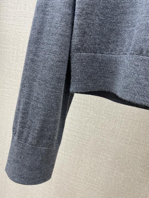 精纺羊毛圆领开衫 商品图4