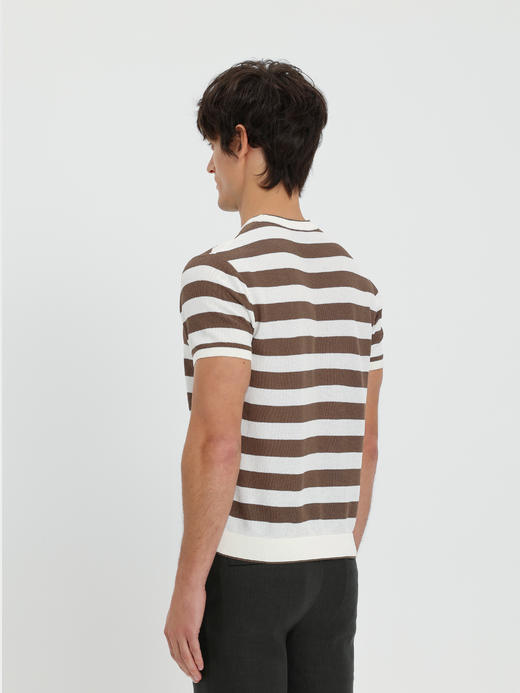 callisto白棕条纹圆领T恤 商品图4