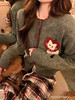 <曾小咸推荐>3.18现货秒杀 ！微信超特价！韩系小猫刺绣毛衣 日常199.99 立减110 秒杀89.99！！ 商品缩略图7
