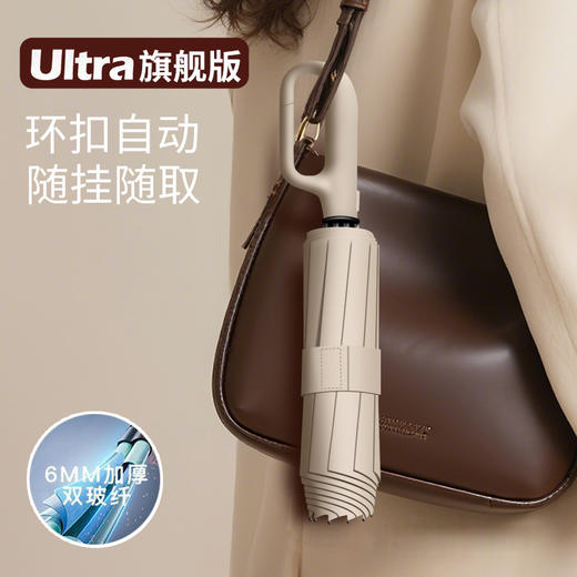 【晴雨两用❗️环扣全自动雨伞】环扣自动，随挂随取，超方便！夏天防晒，雨天挡雨，加固防风男士女防晒加大防紫外线 商品图0