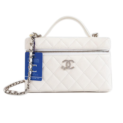 【闲置】CHANEL香奈儿AP4854 B21489 1060125B白色银扣荔枝牛皮星星LP盒子包手提单肩包女士160326AK30 商品图0