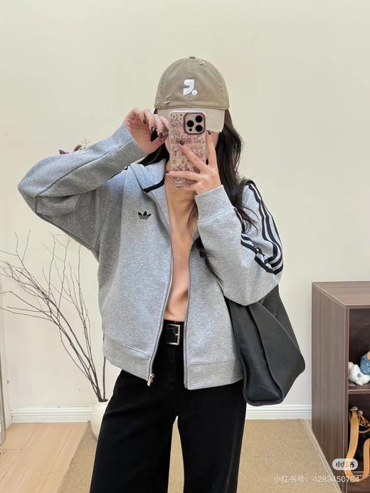 F031850春季新款简约百搭落肩款连帽华棉开衫卫衣外套 商品图14