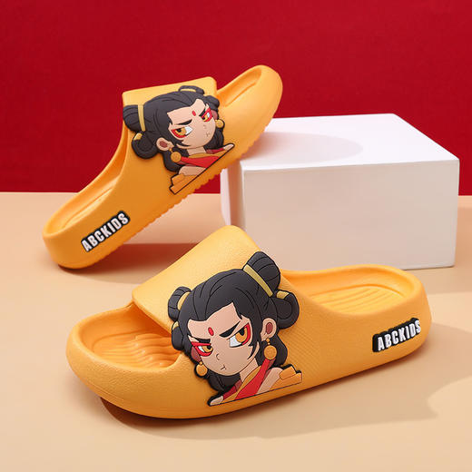 【ABCKIDS】 儿童拖鞋哪吒男女童卡通防滑轻便凉拖室内外家居24-41 商品图1